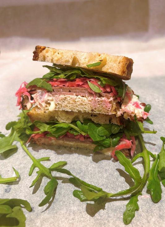 Pastrami, pickled red cabbage & Dijonnaise Sourdough Sandwich
