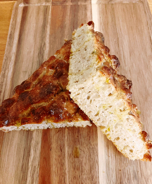 Sea Salt & Cracked Pepper Sourdough Focaccia