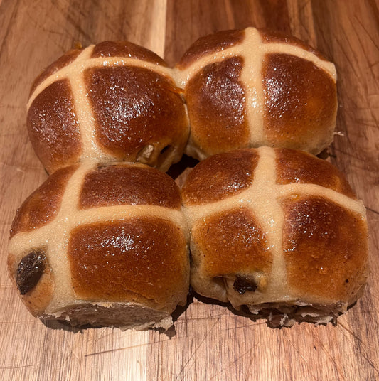 Traditional Hot Cross Buns x4