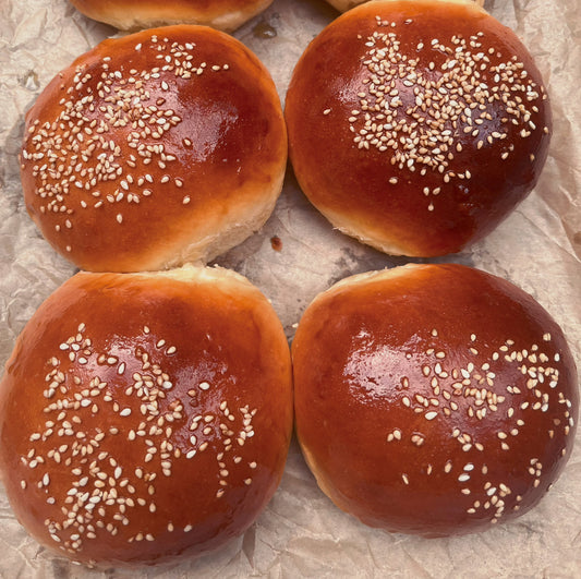 Gourmet Salted Butter Burger Buns x 4